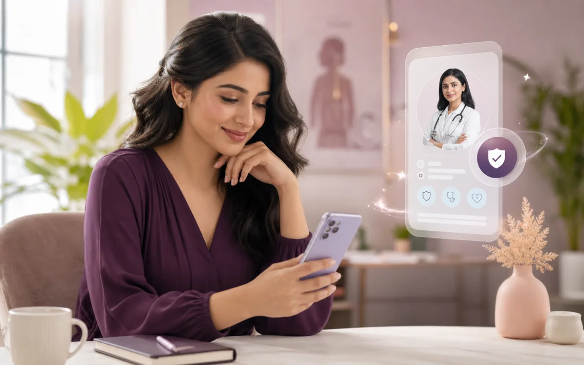 Doctor and patient reviewing care options